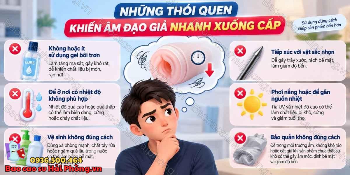 Nguyên nhân khiến âm đạo giả bị khô, cứng hoặc biến dạng