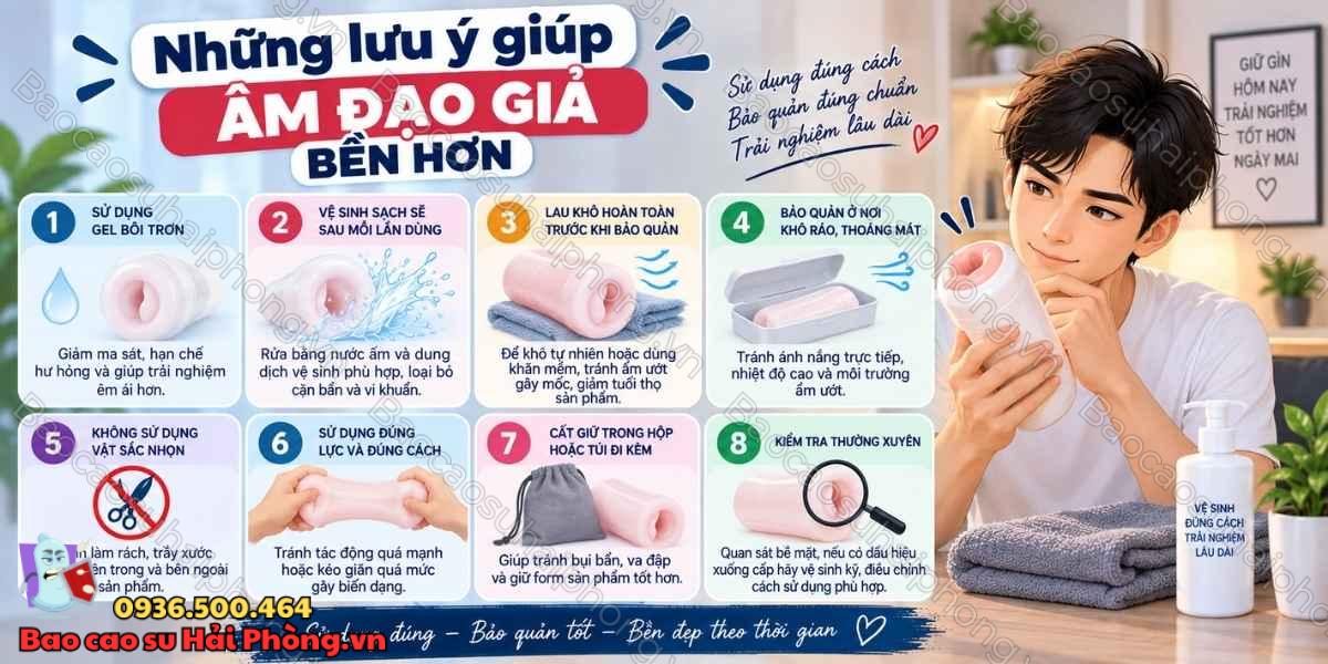 Có nên dùng nước nóng để rửa âm đạo giả không?
