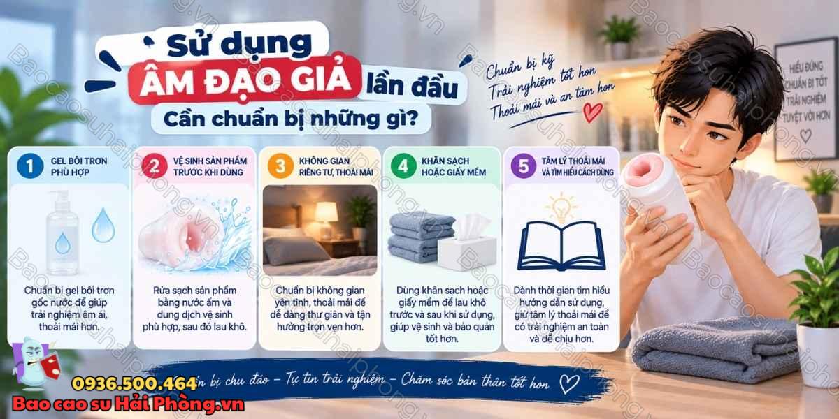 Âm đạo giả mới mua về nên làm gì trước khi sử dụng?
