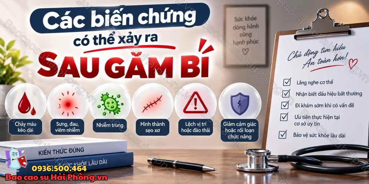Những dấu hiệu bất thường sau khi găm bi
