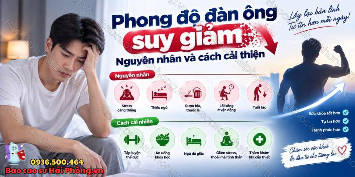 Phong độ đàn ông suy giảm - Nguyên nhân và cách cải thiện