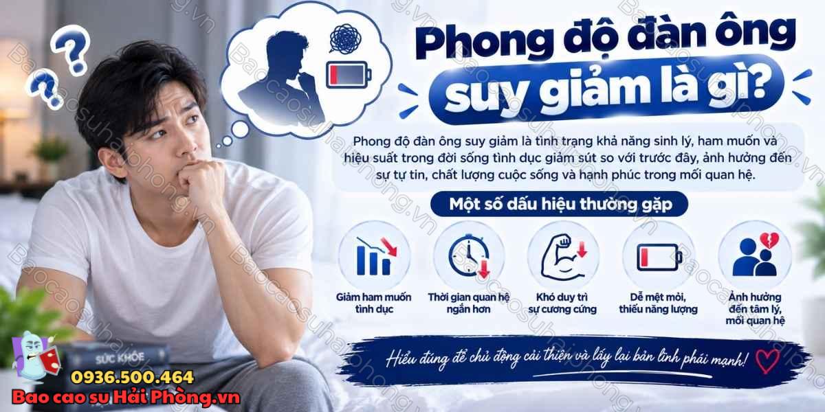 Phong độ đàn ông suy giảm - Nguyên nhân và cách cải thiện