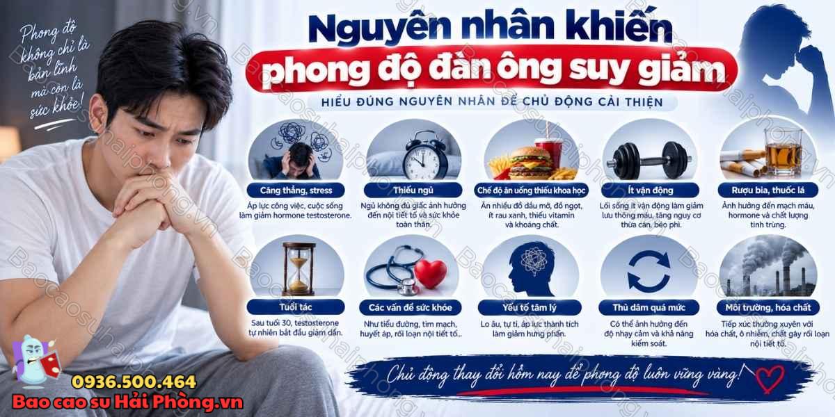 Phong độ đàn ông suy giảm - Nguyên nhân và cách cải thiện
