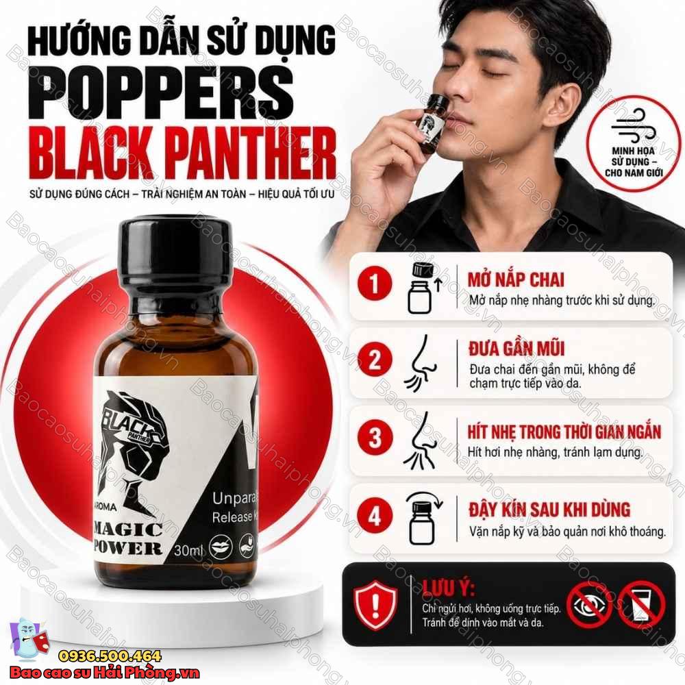 popper-black-panther (4) Poppers Black Panther chính hãng – Phiên bản 30ml