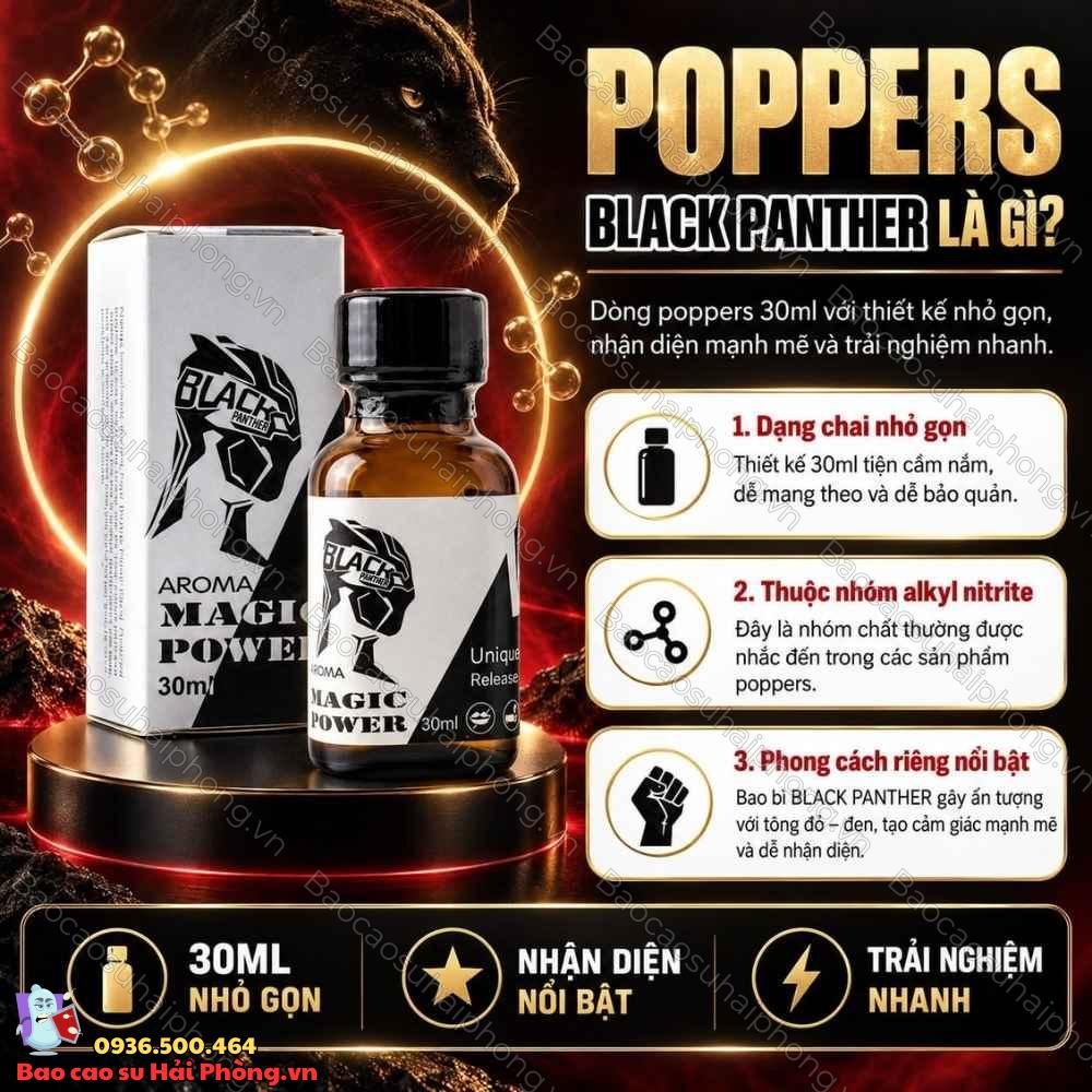 popper-black-panther (5) Poppers Black Panther chính hãng – Phiên bản 30ml
