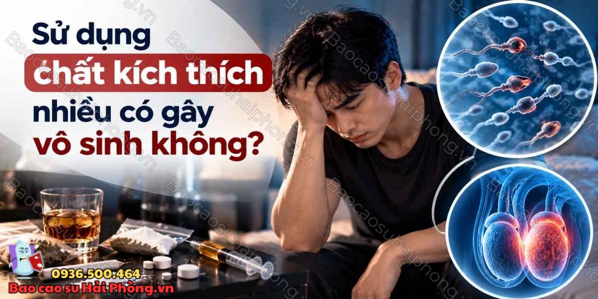 Sử dụng chất kích thích nhiều có gây vô sinh không?