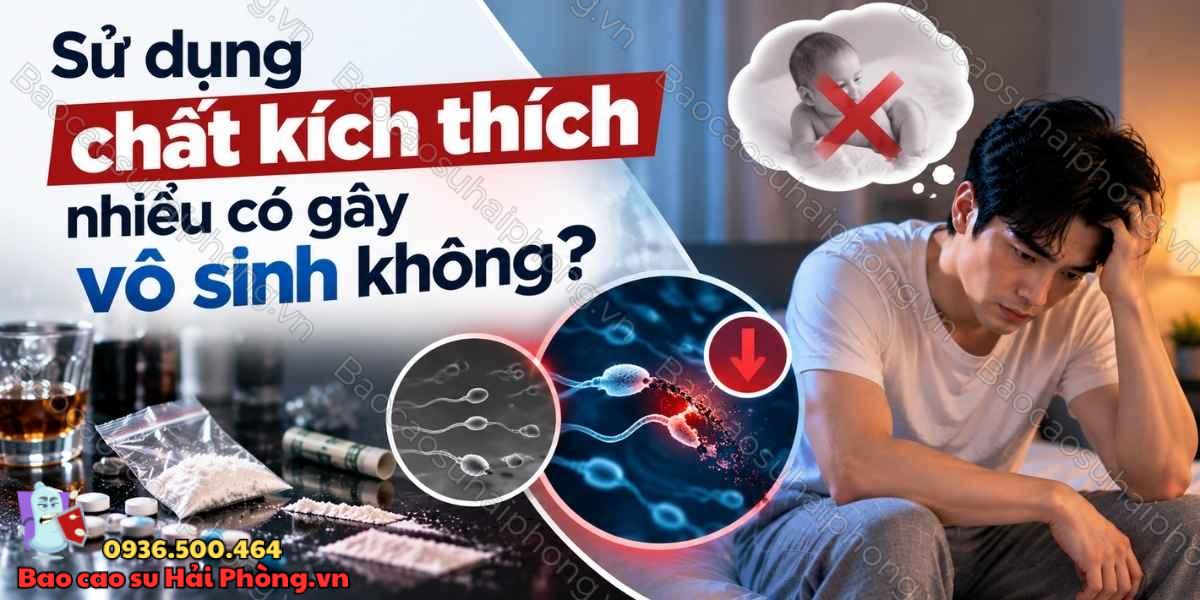 Sử dụng chất kích thích nhiều có gây vô sinh không?