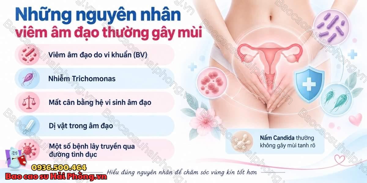 Viêm âm đạo có gây mùi hôi vùng kín không?
