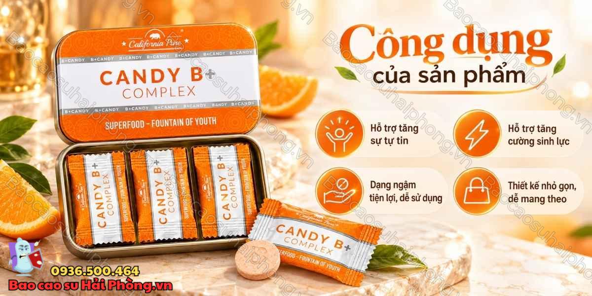 Kẹo sâm Candy B Complex – Giữ vững phong độ phái mạnh