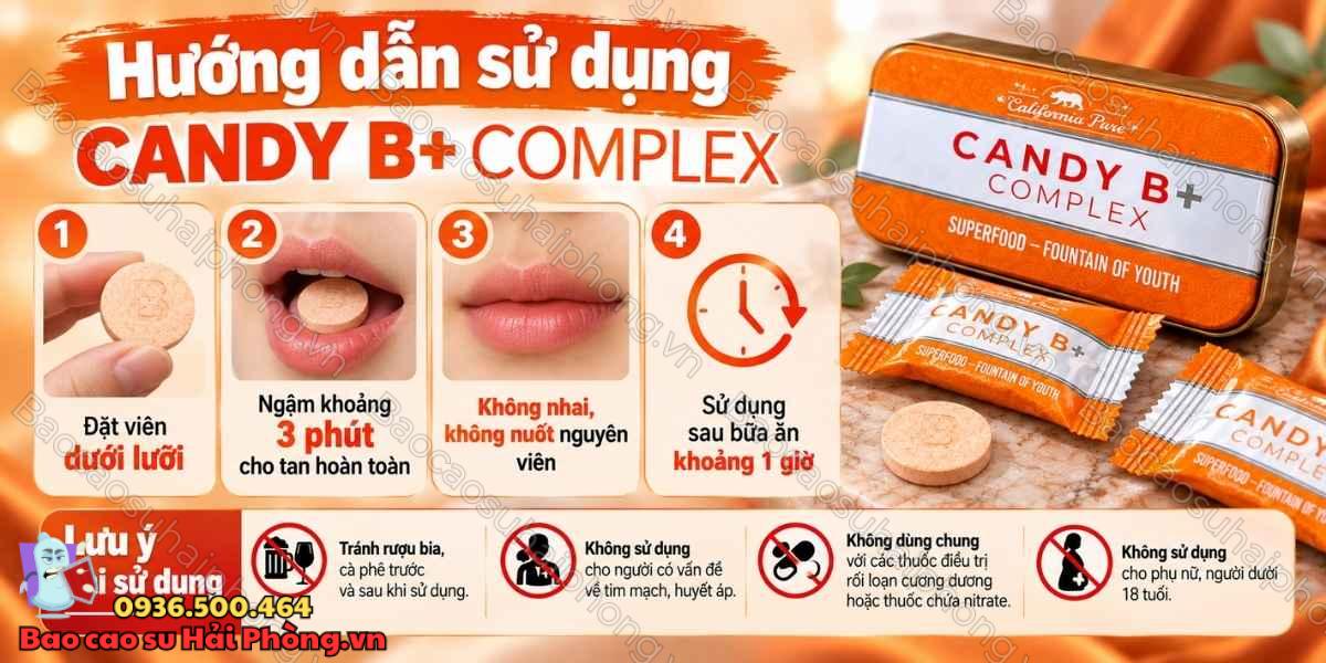 Kẹo sâm Candy B Complex – Giữ vững phong độ phái mạnh